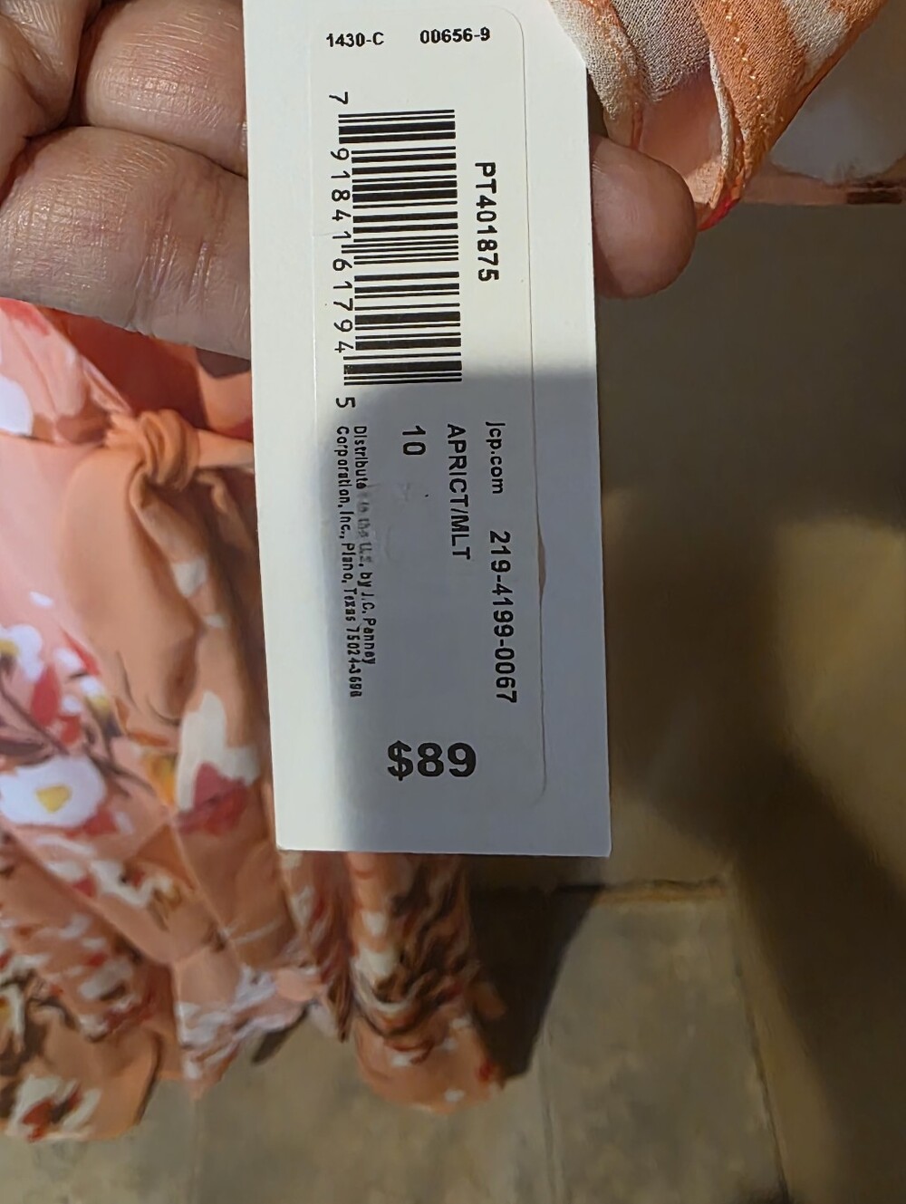 Premier Peach-Pink Floral Wrap Midi Dress - Picture 5 of 5